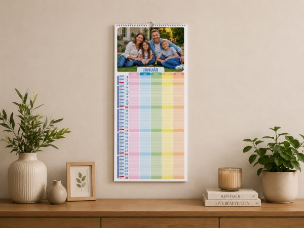 Családi tervező naptár (33×70 cm!)